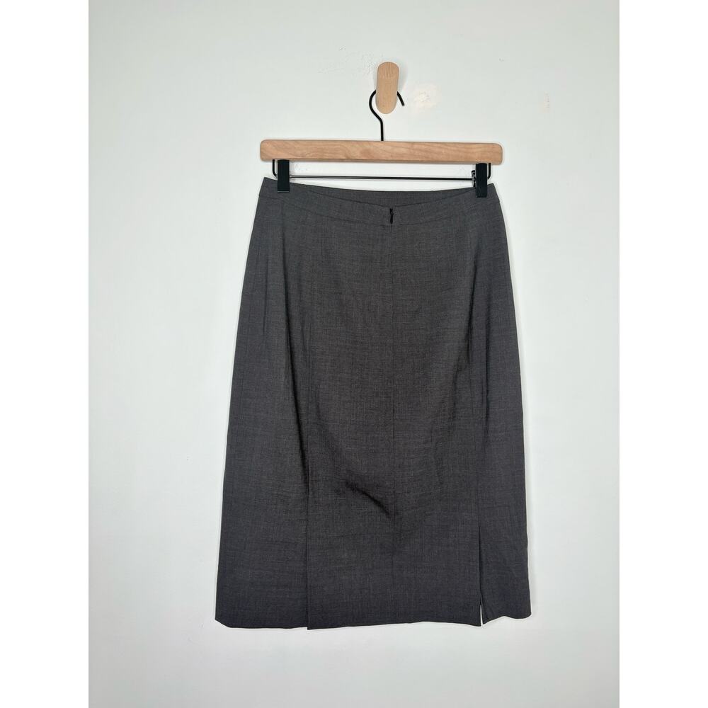 MM Lafleur The Cobble Hill Gray Wool Skirt Size 4 Melange Straight Pencil - Picture 8 of 12